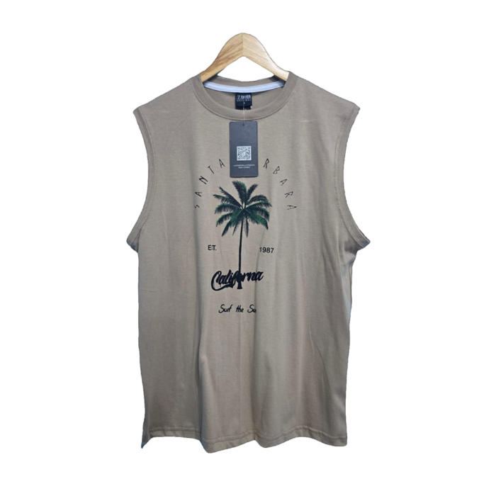 Musculosa de algodón con estampado California